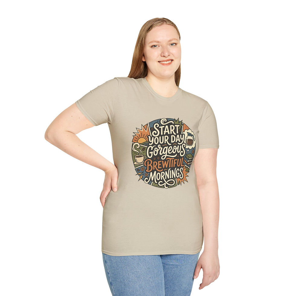 Thumbnail: Coffee T-Shirt — "Start Your Day Gorgeous, Brewtiful Mornings"