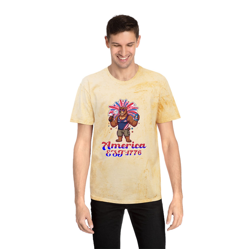 Thumbnail:  1776 Tie-Dye T-Shirt —Mr. Bearia Our Independance day Bear