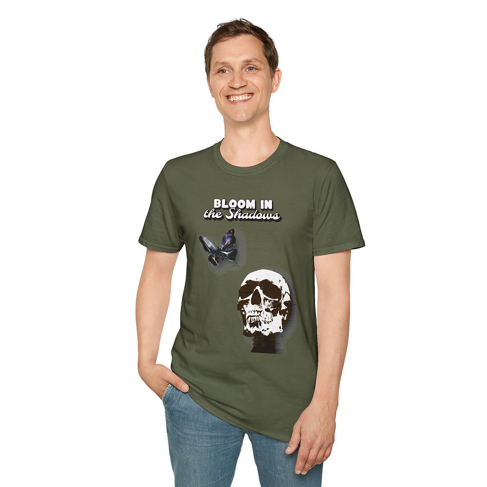 Thumbnail: Bloom in the Shadows Skull & Moth T-Shirt
