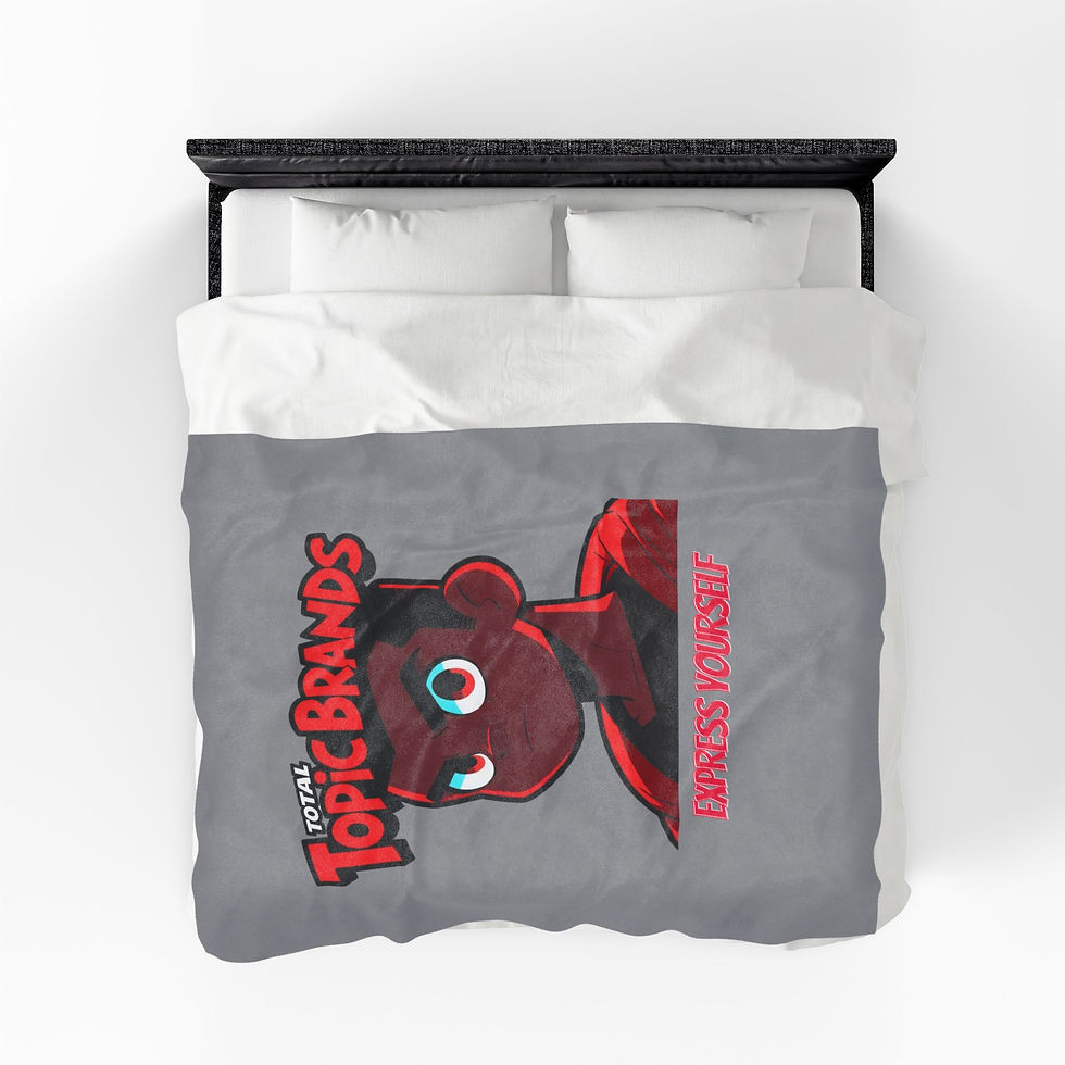 Thumbnail: Velveteen Blanket — "Total Topic Brands: Express Yourself" Plush Throw