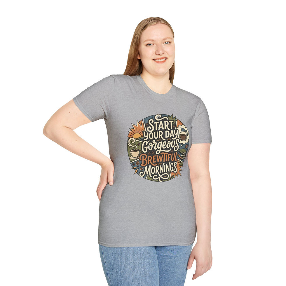 Thumbnail: Coffee T-Shirt — "Start Your Day Gorgeous, Brewtiful Mornings"
