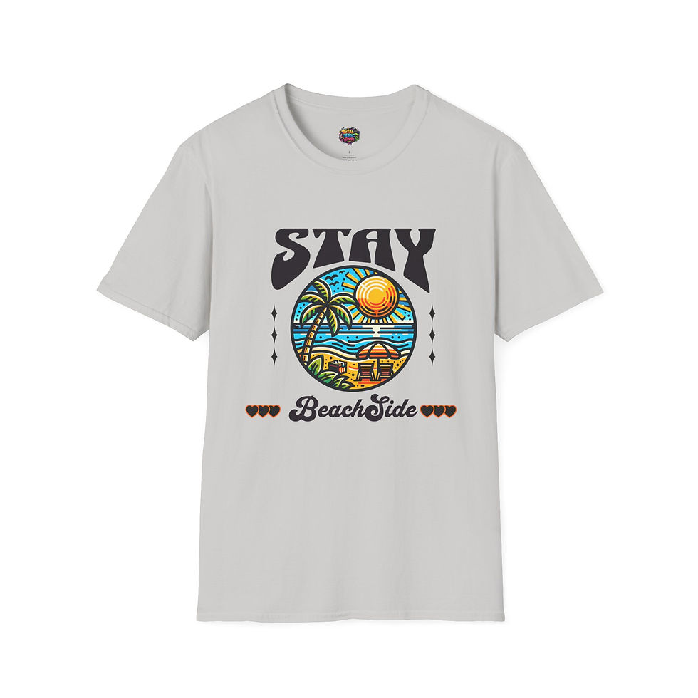 Thumbnail: Stay Beachside T-Shirt — Retro Tropical Sunset Tee