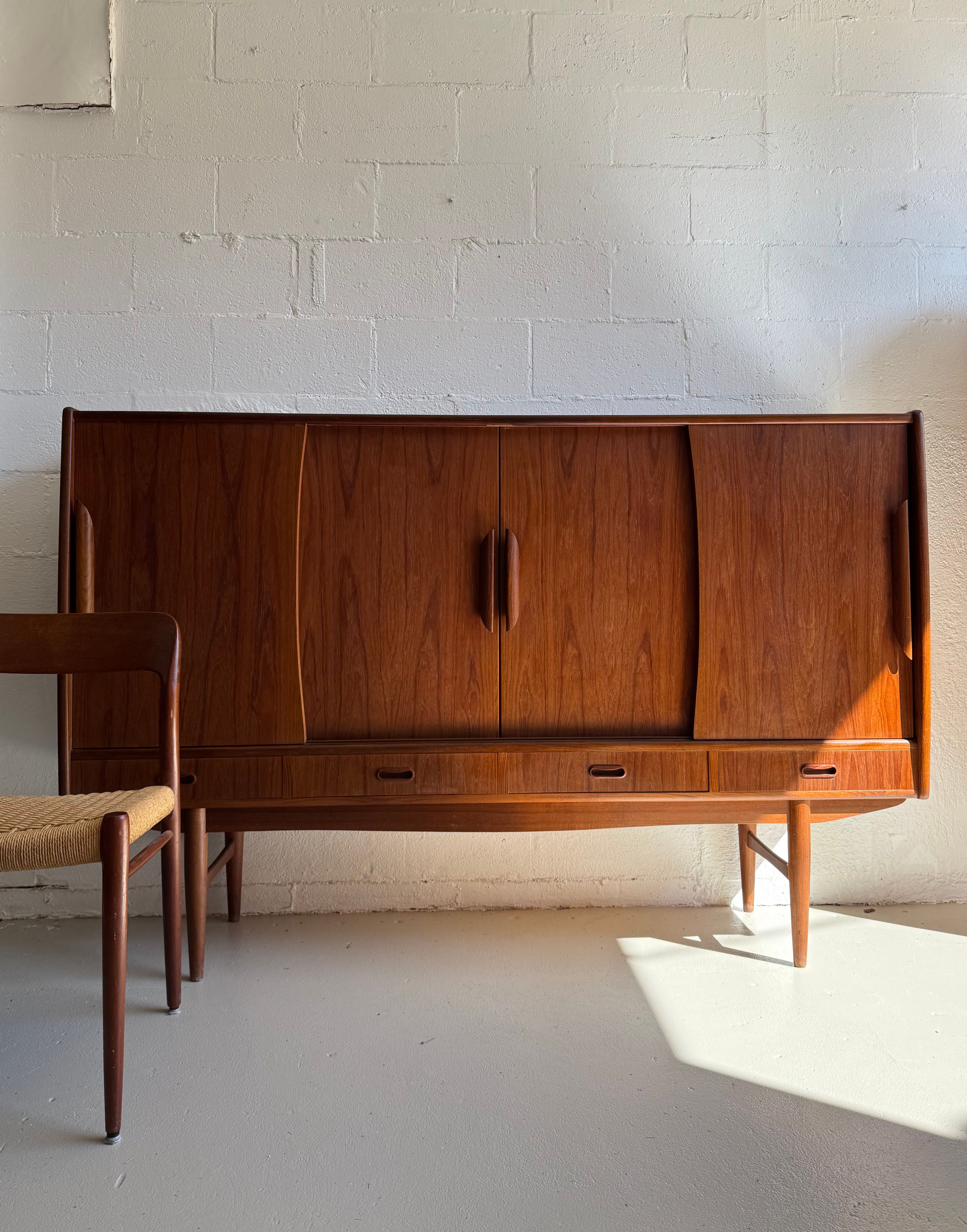 Danish teak highboard