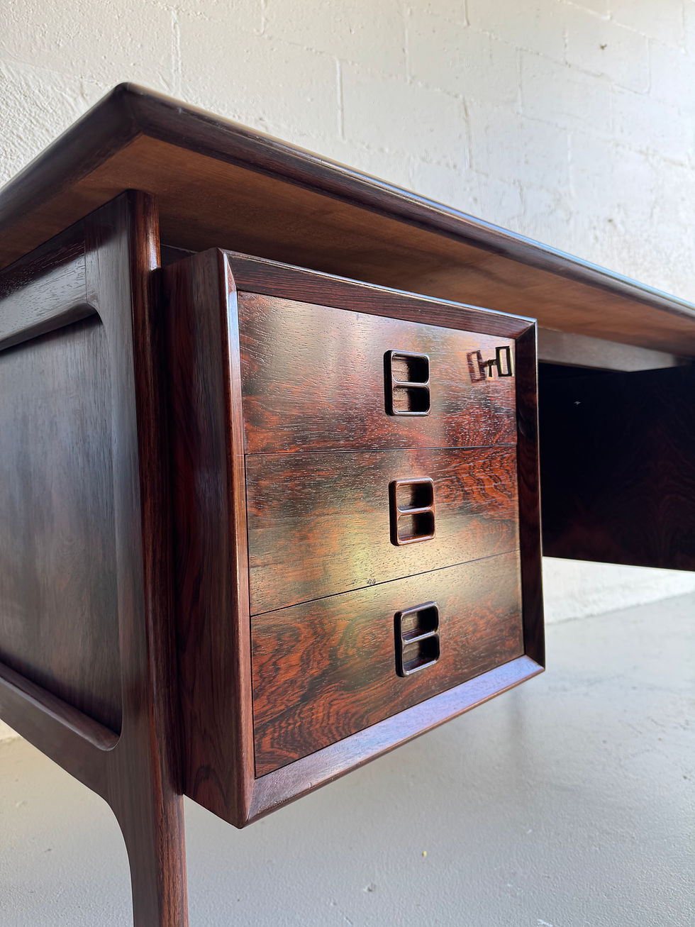 Thumbnail: Danish rosewood executive desk 