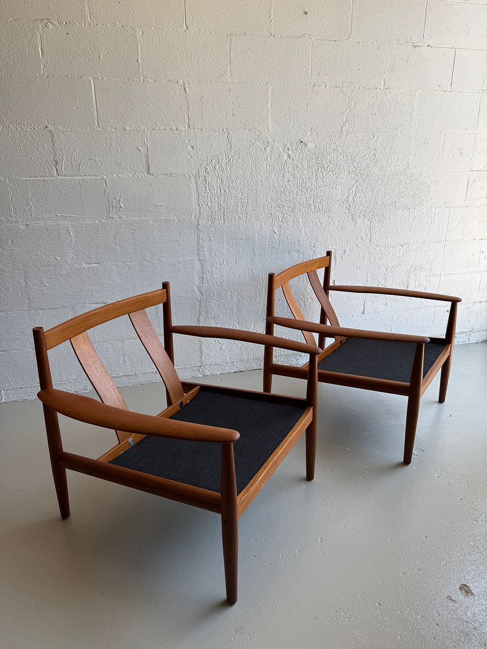 Thumbnail: Grete Jalk armchairs/pair 