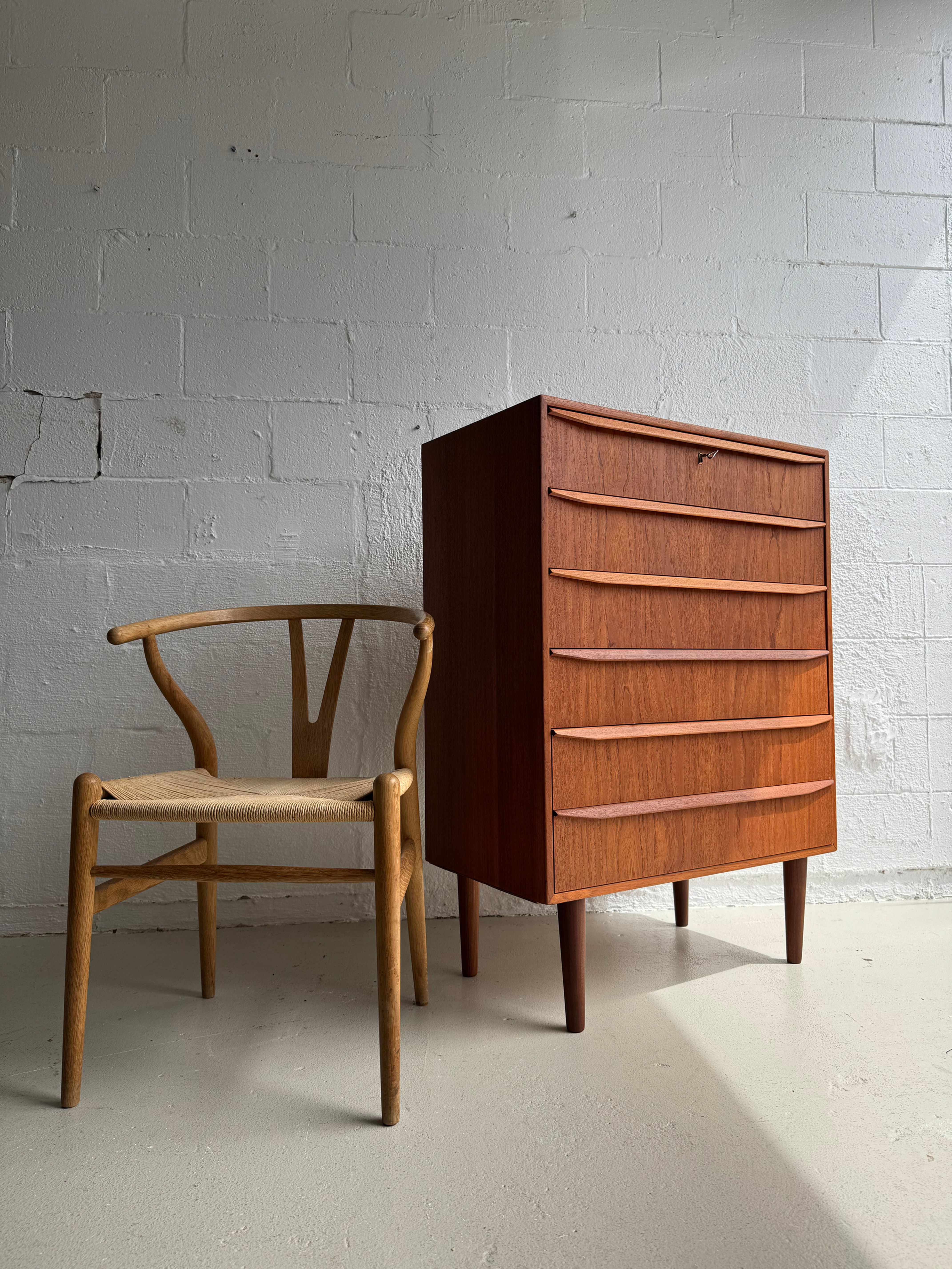 Danish teak Tallboy