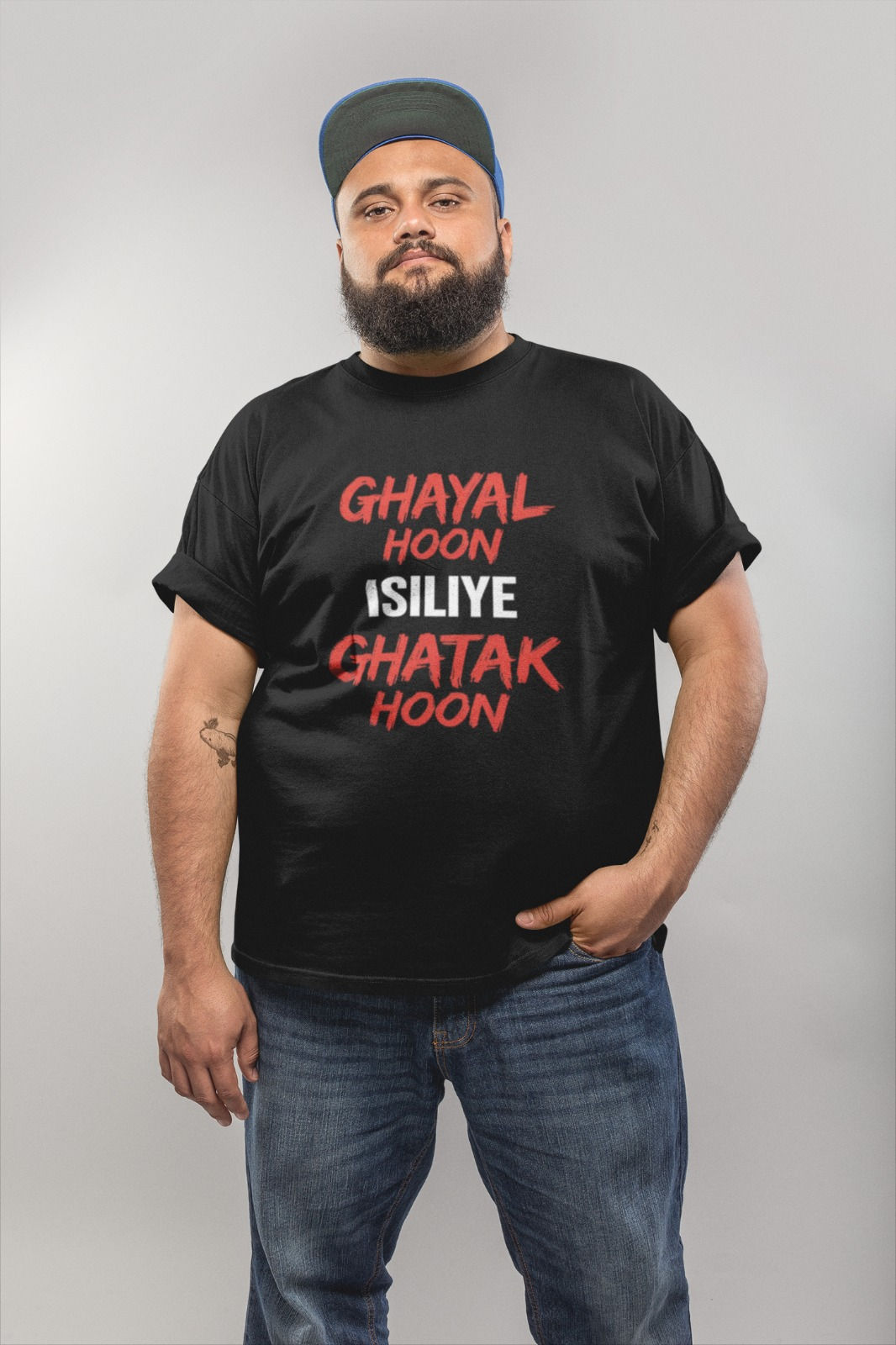 Ghatak Pure Cotton Tee | ONYX BLACK | Dhurandhar Edition