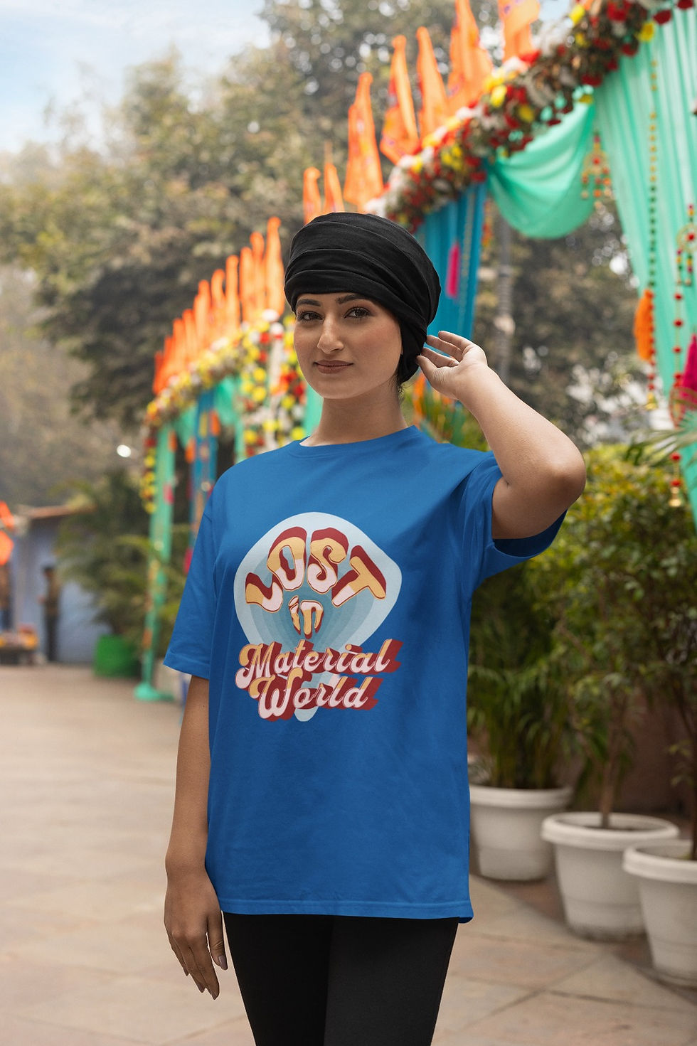 Thumbnail: Lost in material world: Spiritual oversize tee