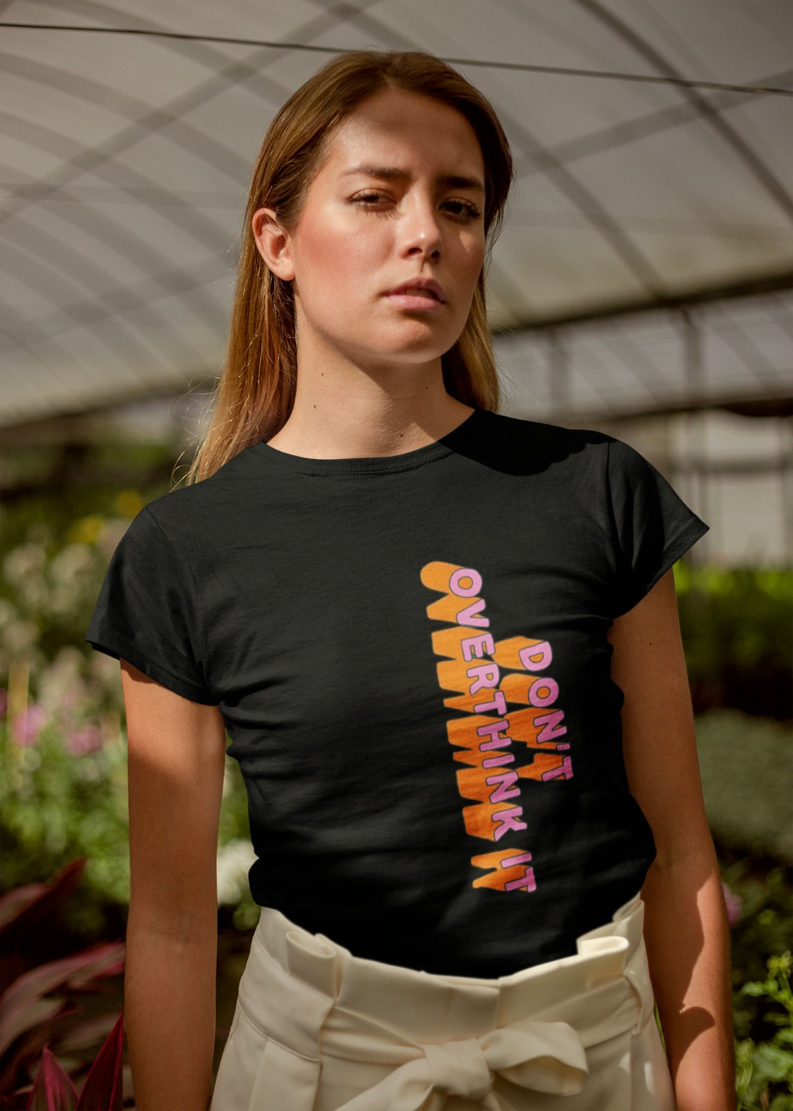 Dark Script Fitted women's t-shirt