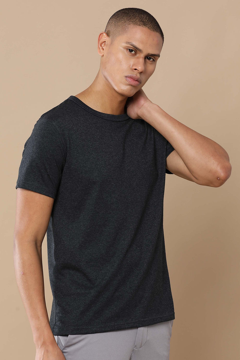Thumbnail: Earth Core Charcoal Melange tshirt