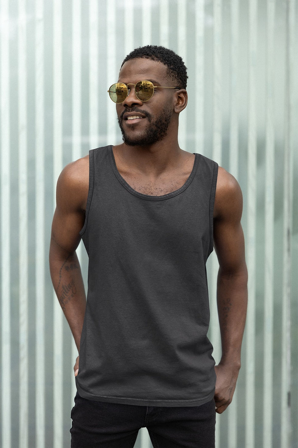 Thumbnail: Tank Top for men solid fitting and dashing look