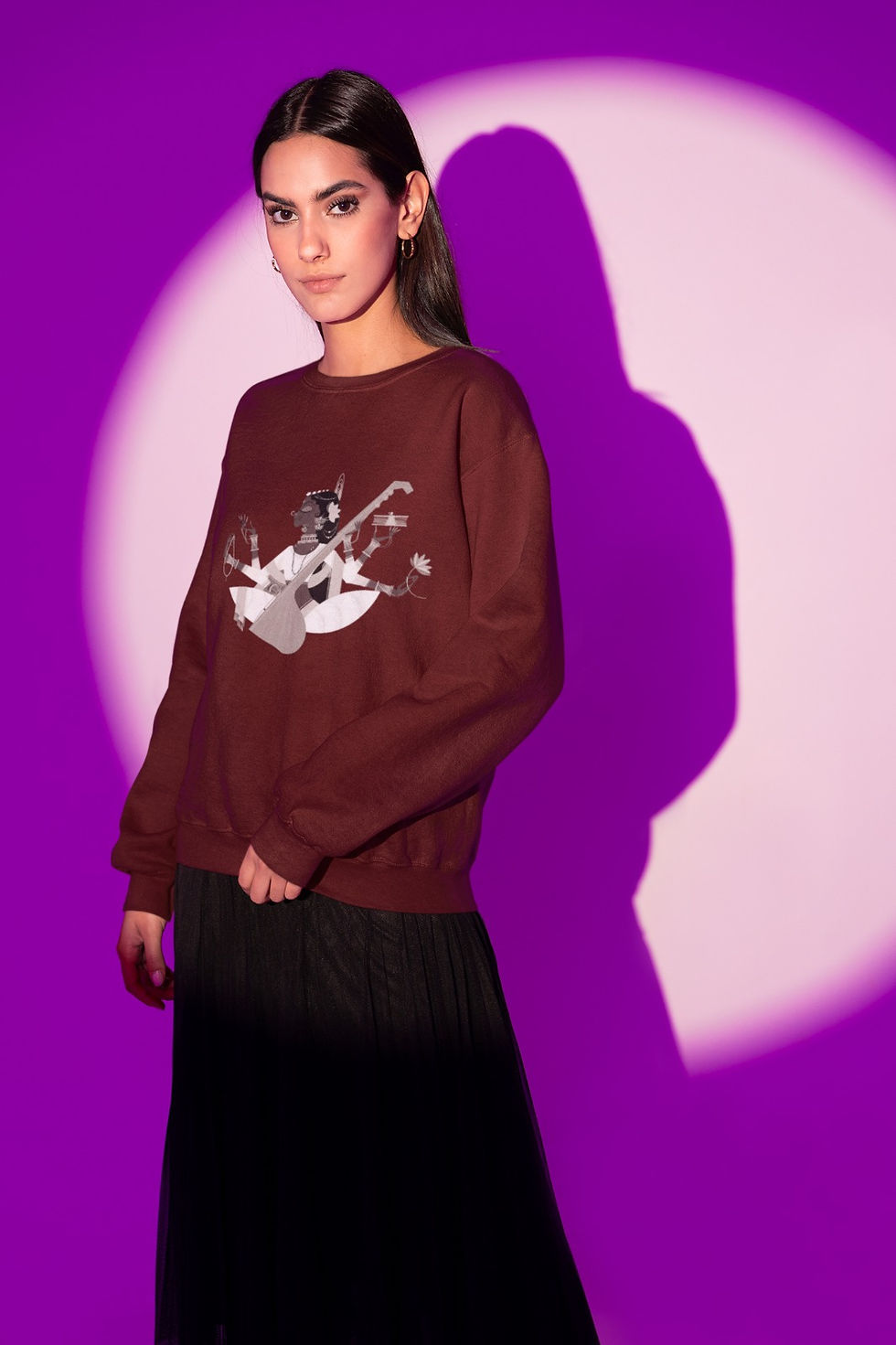 Thumbnail: Mother Saraswati Graphic printed devine sweatshirt