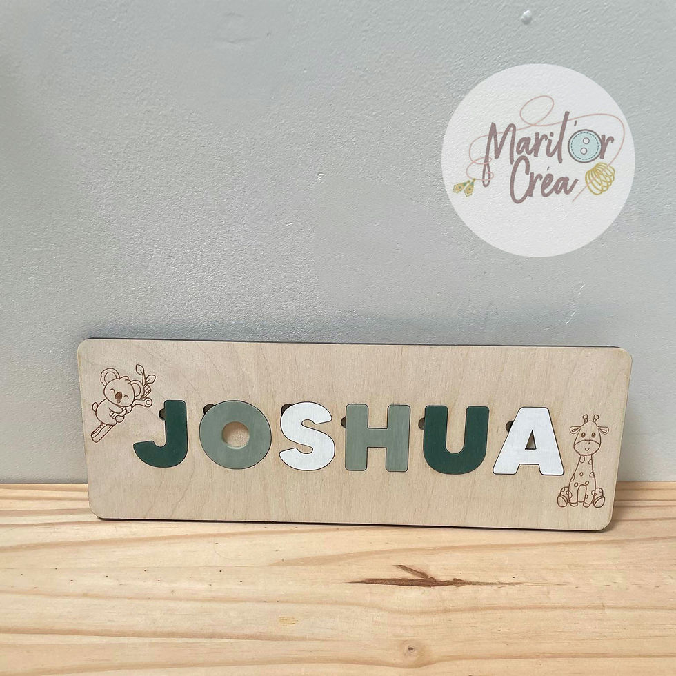 Miniature : Puzzle prénom avec gravure 