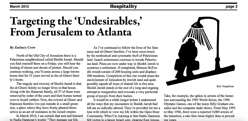 Targeting the ‘Undesirables,' From Jerusalem to Atlanta