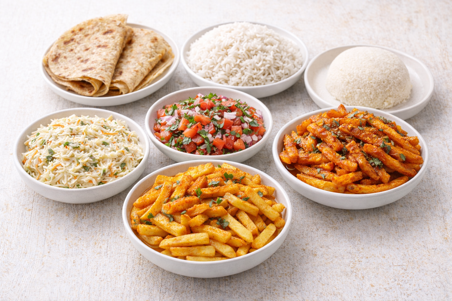 Arranged Food and Objects