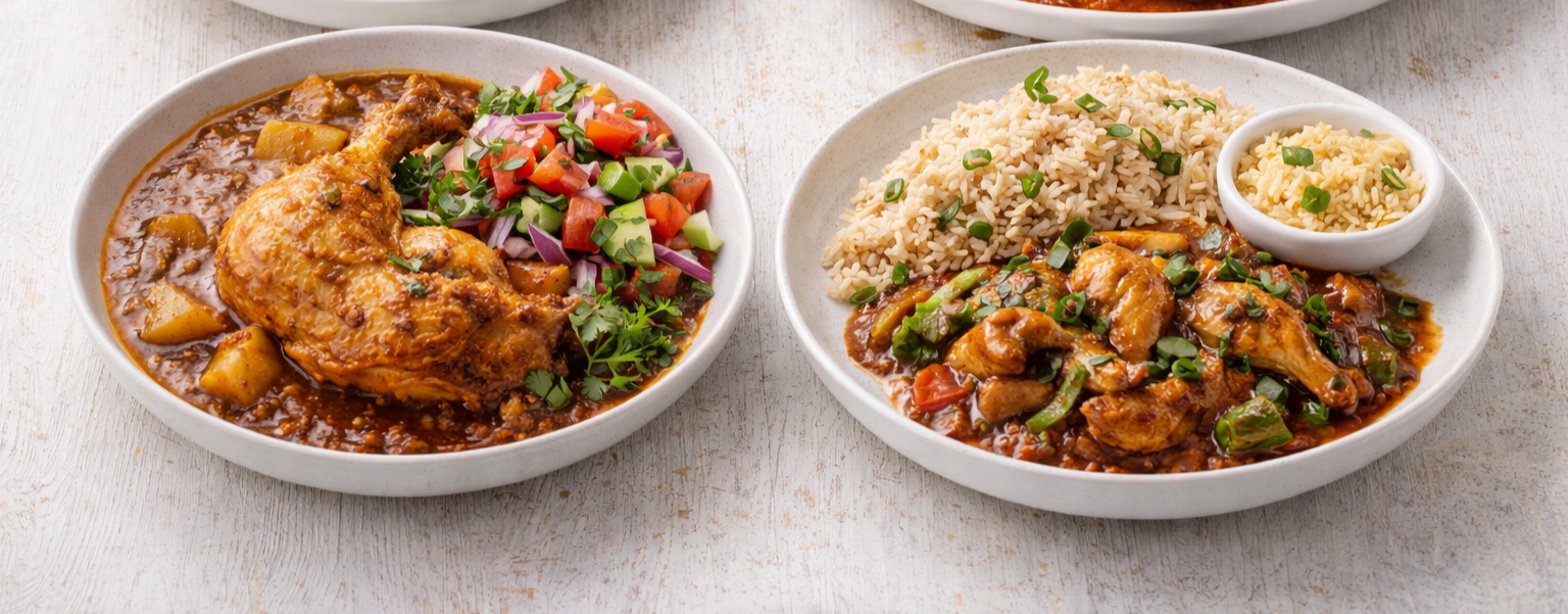 Arranged Food and Objects