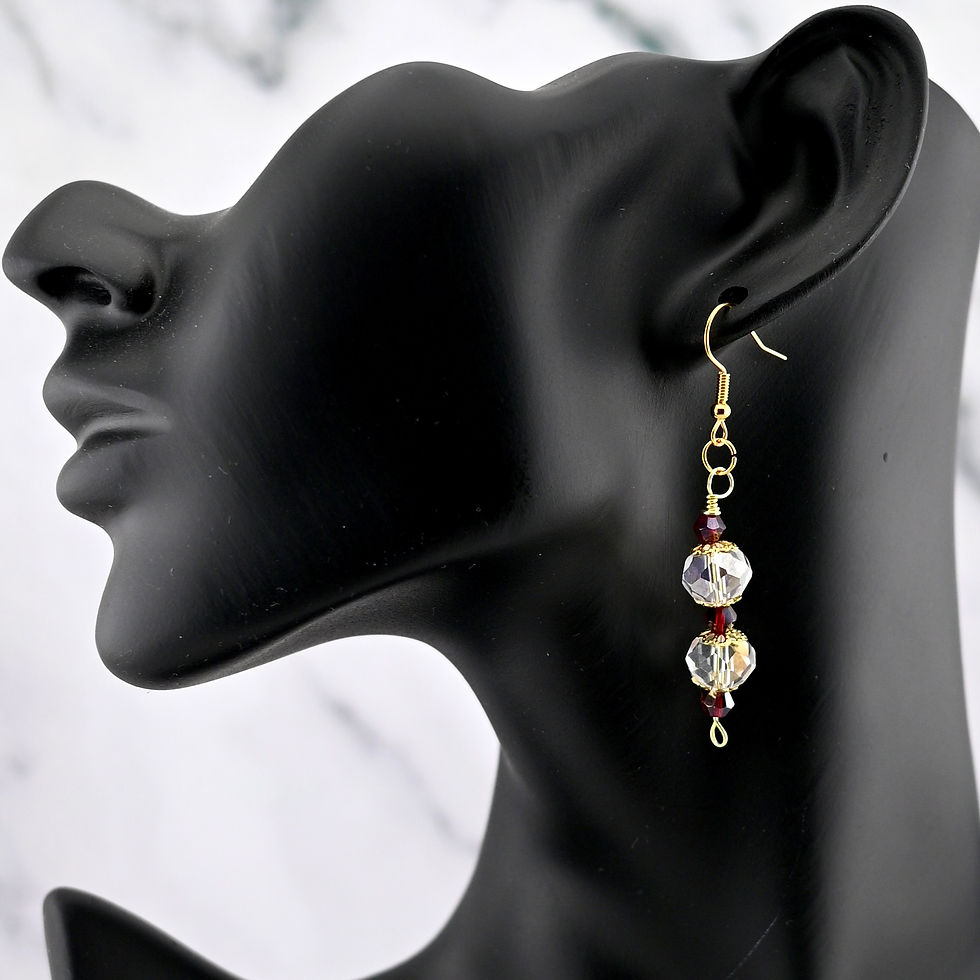 Thumbnail: Red Crystal Earrings