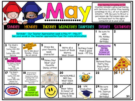 May Calendar - Valrico