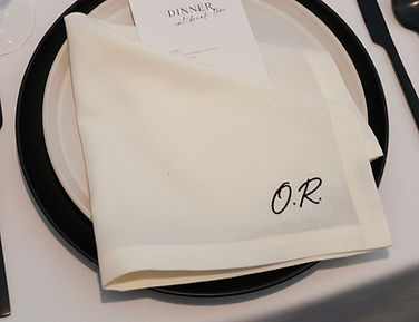 Serviette de table brodée - Broderie Paris - MAISON 48