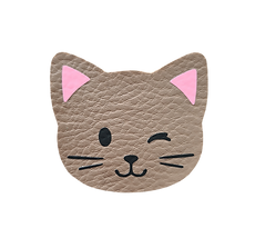 Motif chat en simili cuir – chaussons personnalisés bébé et accessoires