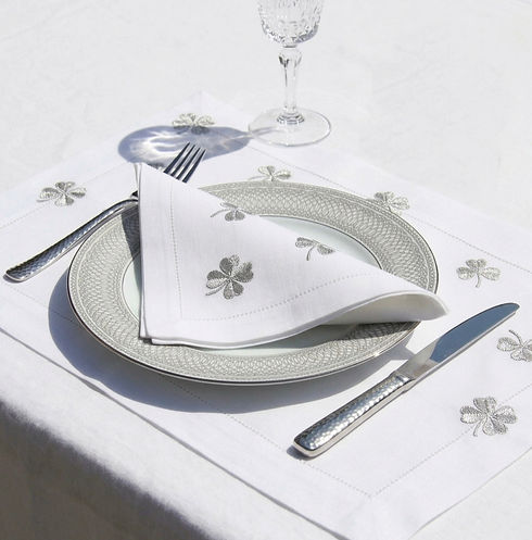 Serviette de table brodée Paris - MAISON 48
