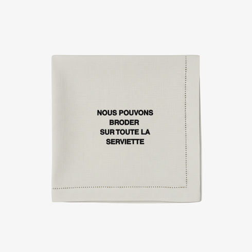Serviette de table - Placement Broderie _ Broderie Paris - MAISON 48