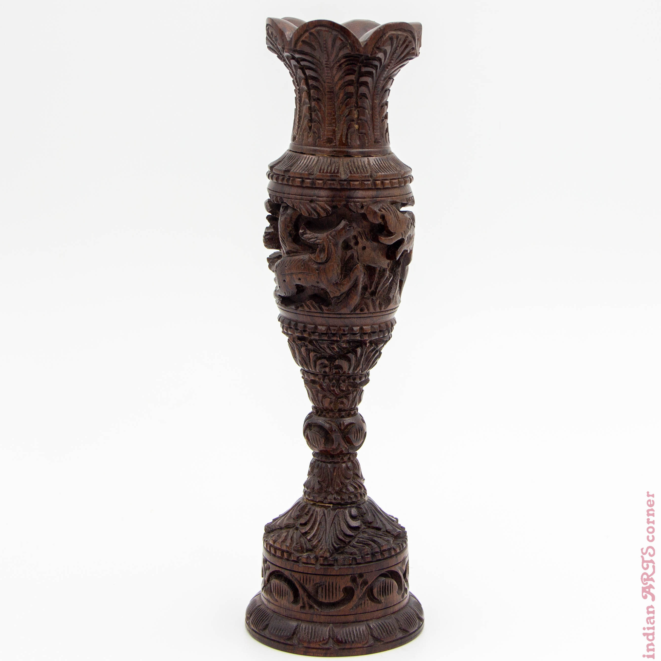 Wooden Candle Stand/Small vase - Traditional Indian Art - Handcrafted