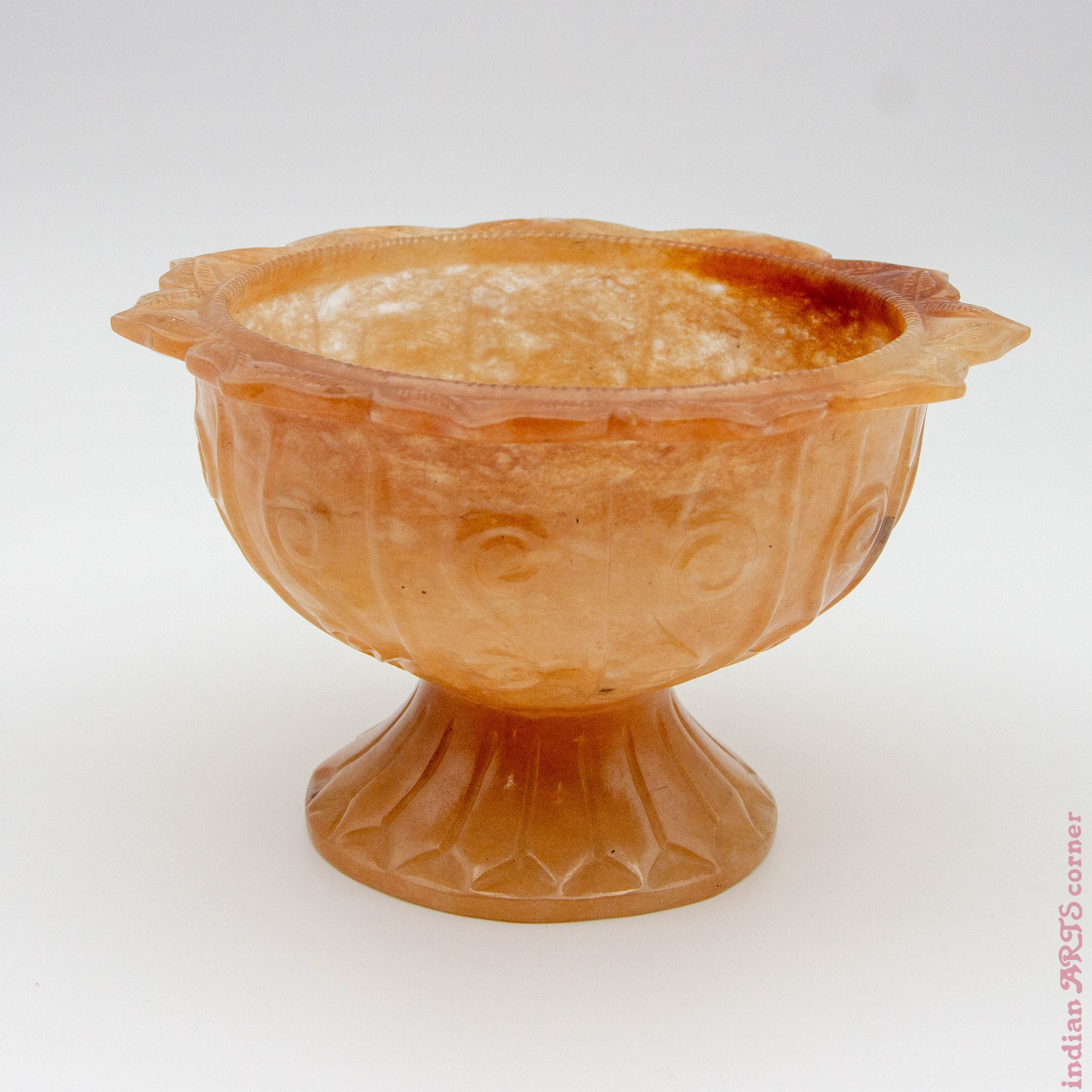 Indian Red Jade Bowl Artefact - Handcrafted Masterpiece - Indian Decor