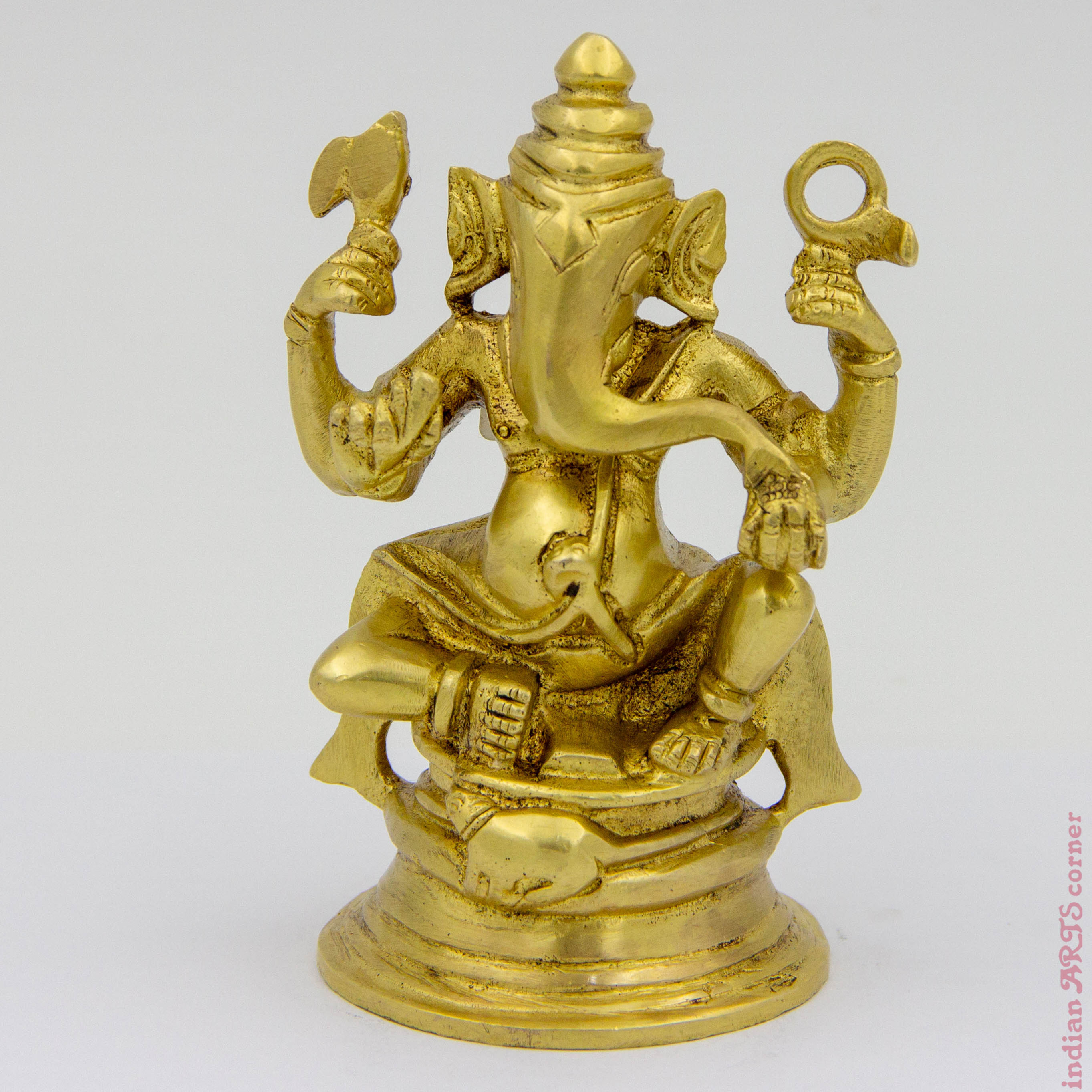 Brass Ganesha Sculpture - Traditional Indian Art - Handcrafted Masterpiece