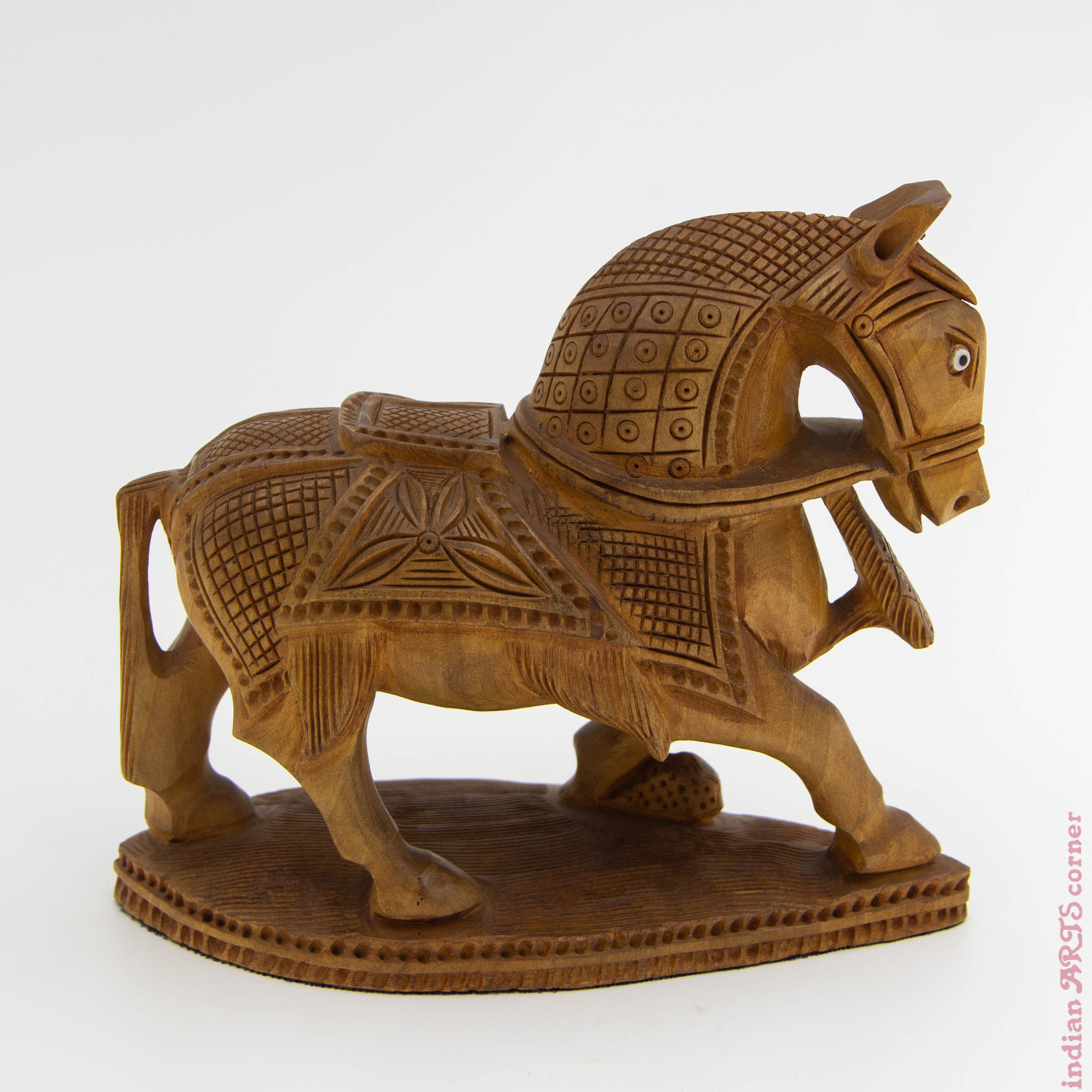Handcrafted Wooden Horse Sculpture