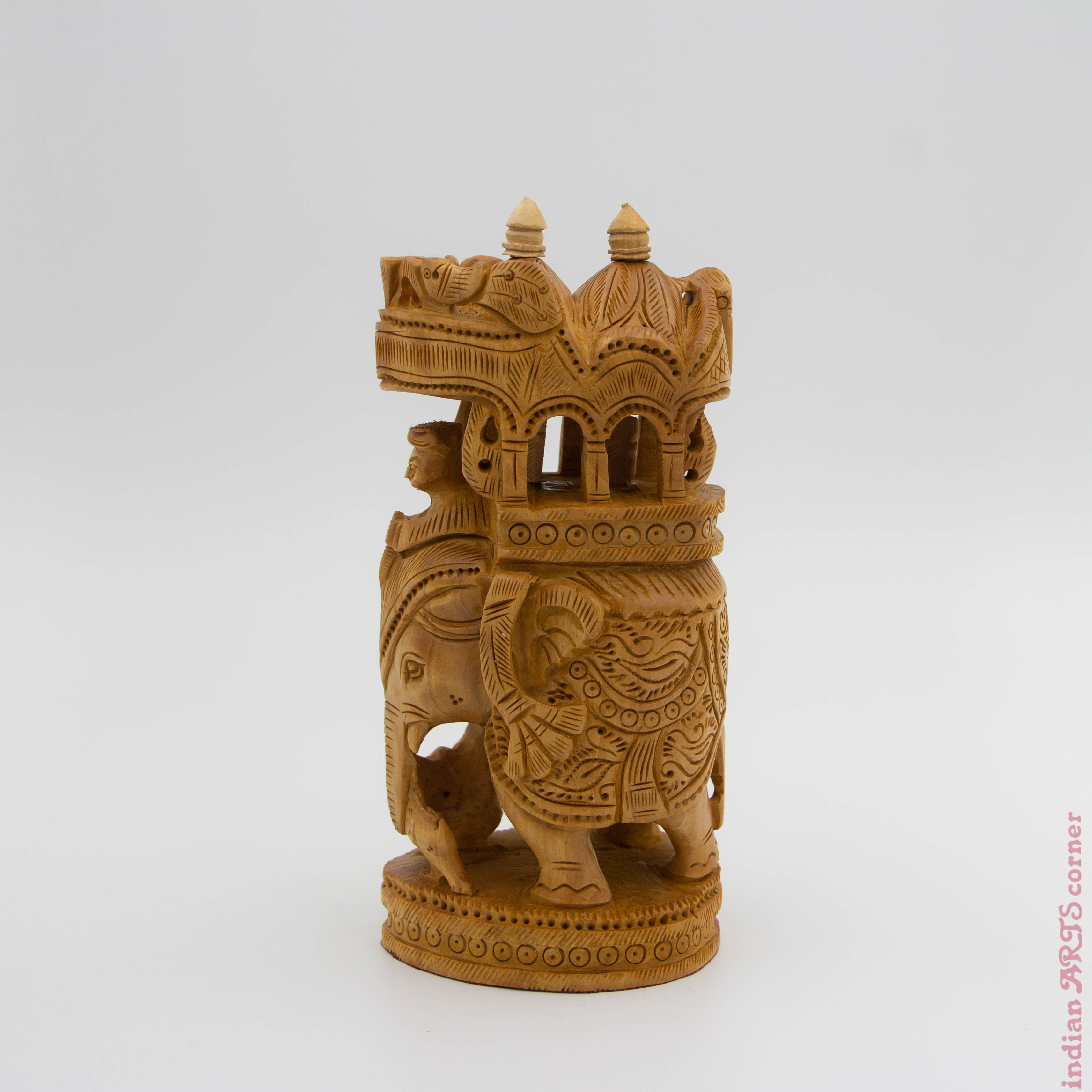Handcrafted Wooden Elephant Sculpture
