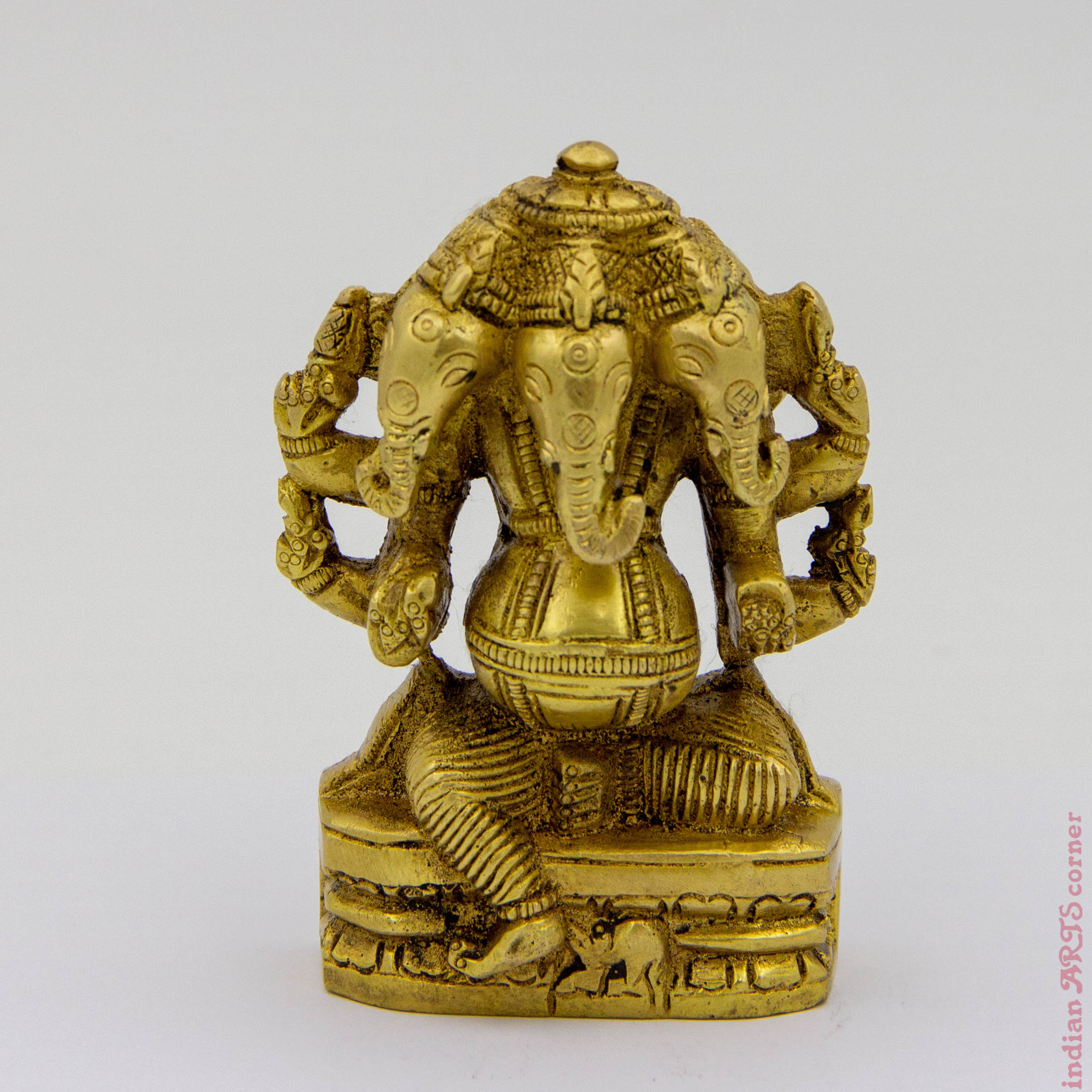 Brass Ganesha Sculpture - Traditional Indian Art - Handcrafted Masterpiece