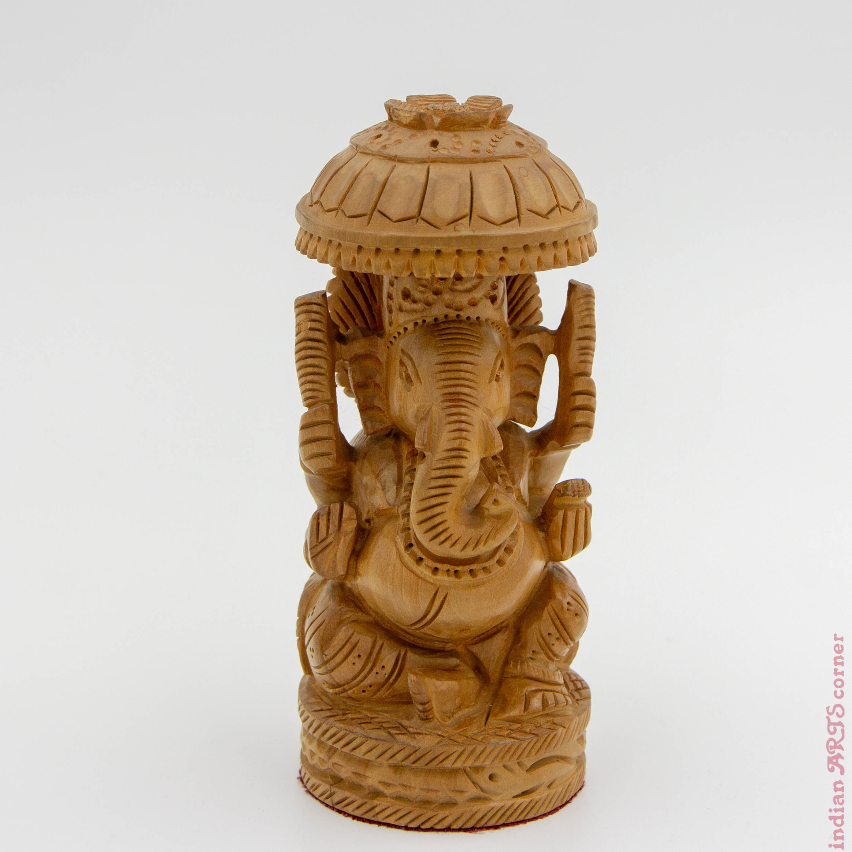 Traditionally Handcrafted Wooden Ganesha Sculpture