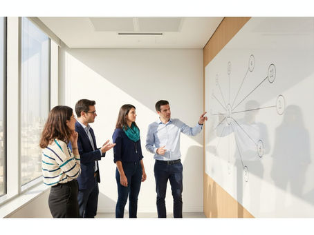 Diverse team collaborating around a conference table in a modern office, representing the founder-led culture that breaks down as startups scale beyond 15 people