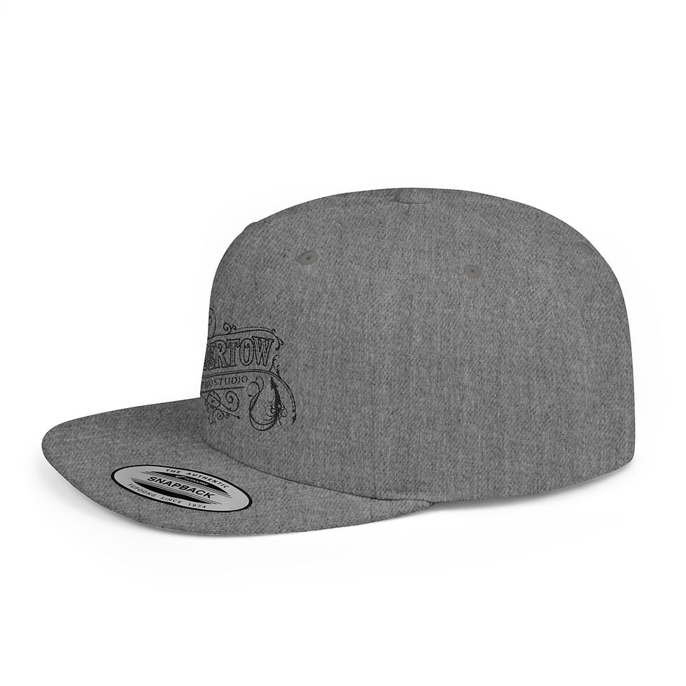 Thumbnail: Undertow Tattoo Studio Flat Bill Snapback Hat - Stylish & Trendy Cap