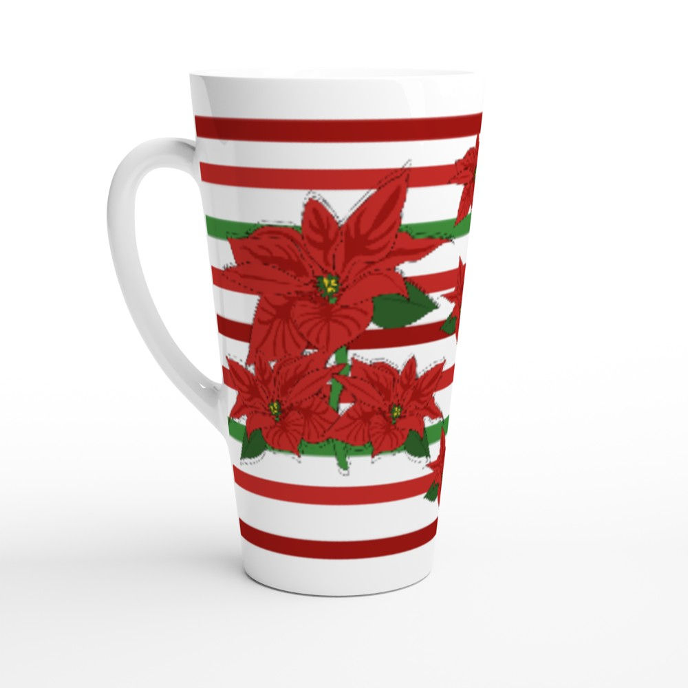 Poinsettia Latte Mug