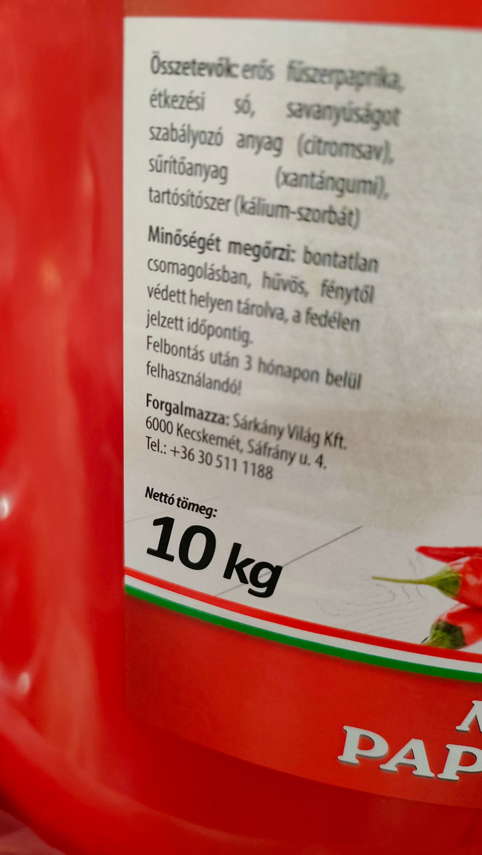Indexkép: Erős paprikapép 10kg