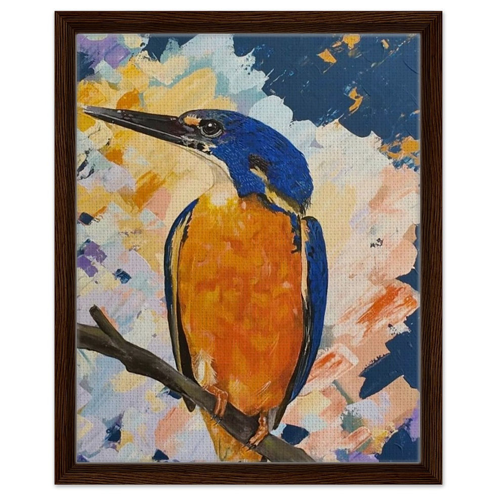 Thumbnail: Kingfisher Framed Print Canvas