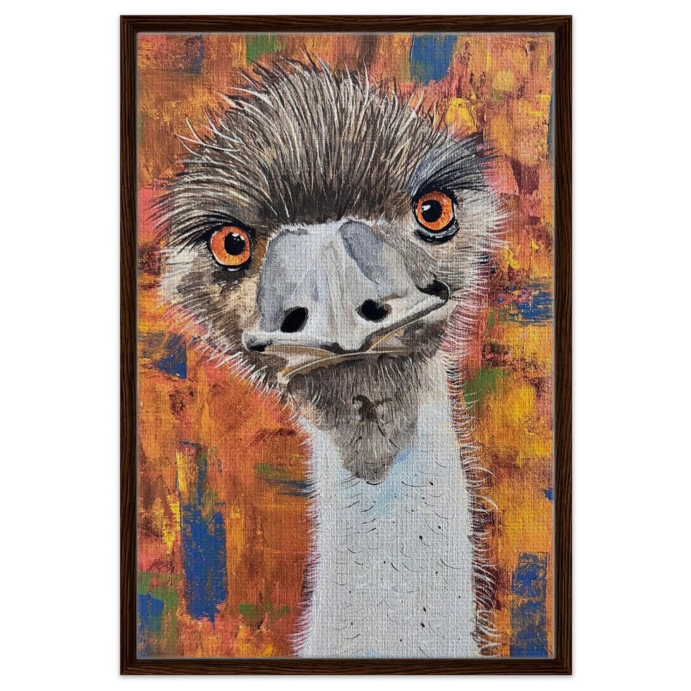 Thumbnail: Emu Framed Print Canvas