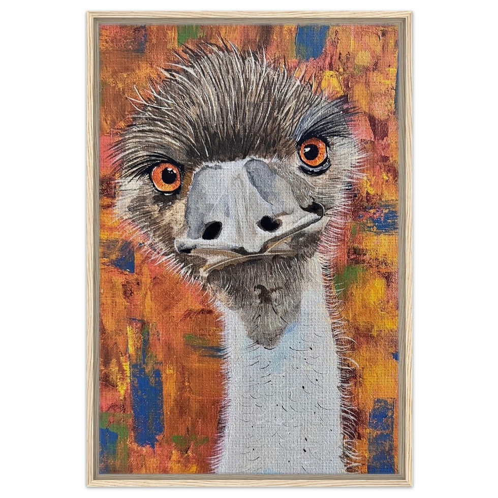 Thumbnail: Emu Framed Print Canvas