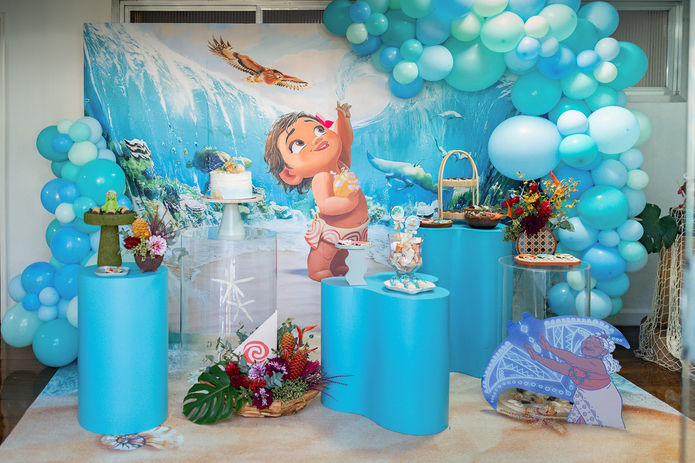 decoração festa infantil moana