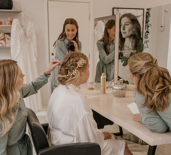 Förberedelser hos frisören