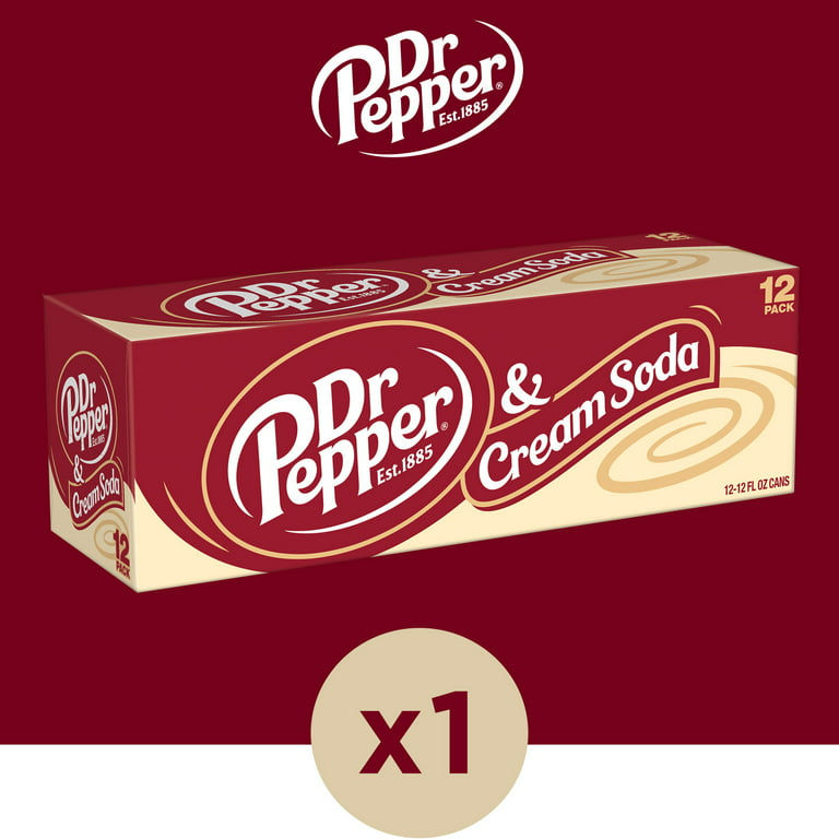 Miniatyrbild: Dr Pepper & Cream Soda, 12 fl oz burkar, 12 pack