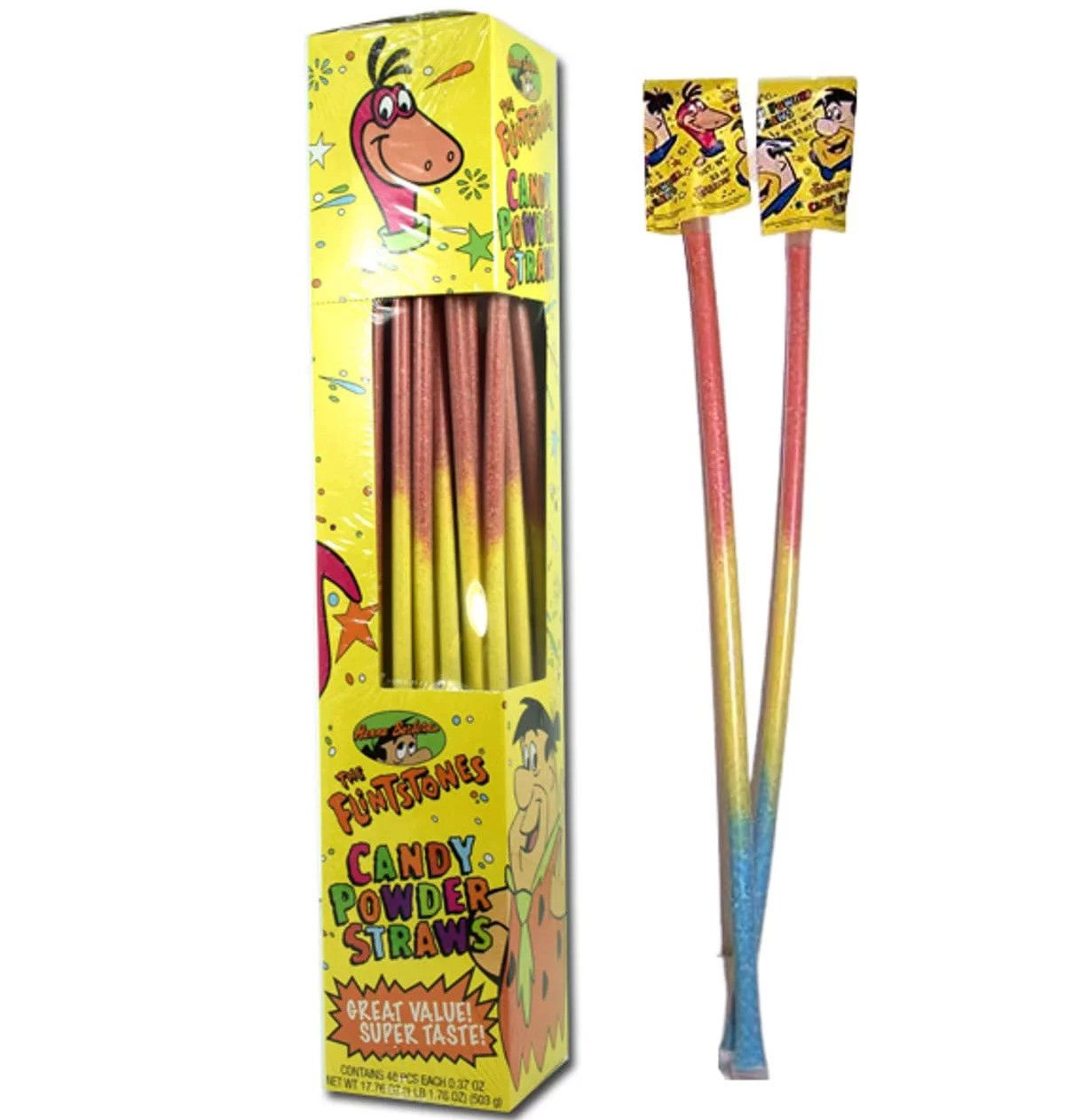 The Flintstones Sour Candy Powder Straws Singles