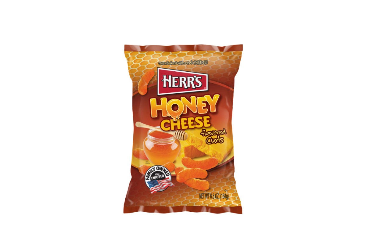 Herr's Honey Cheese Flavoured Curls - 6.5oz (184.3g)