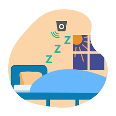 Activity sensor monitoring sleep patterns and senior health.