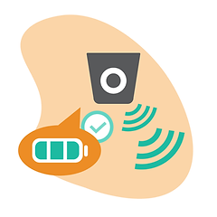 Motion sensor with full battery