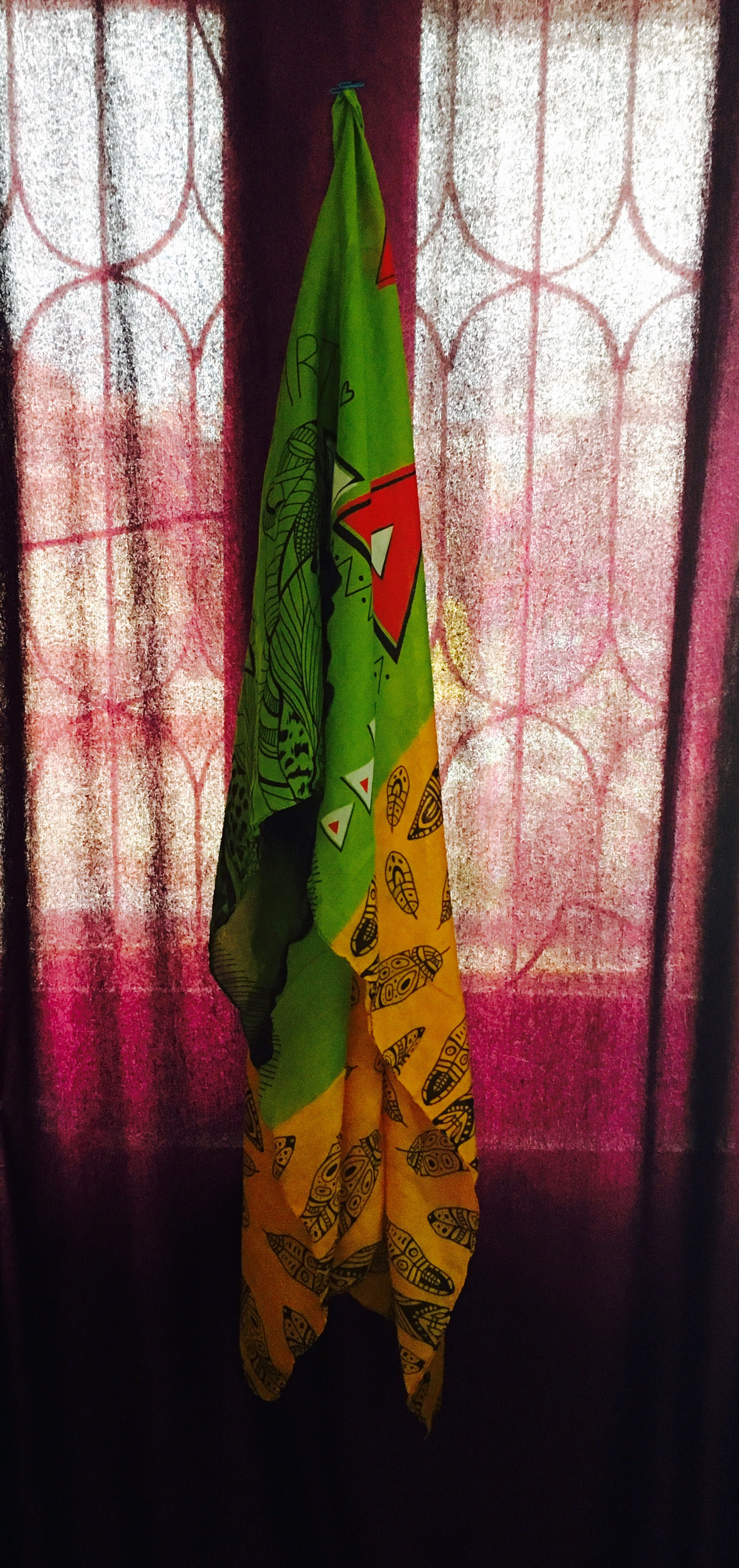 Green n Yellow Tropical Scarf