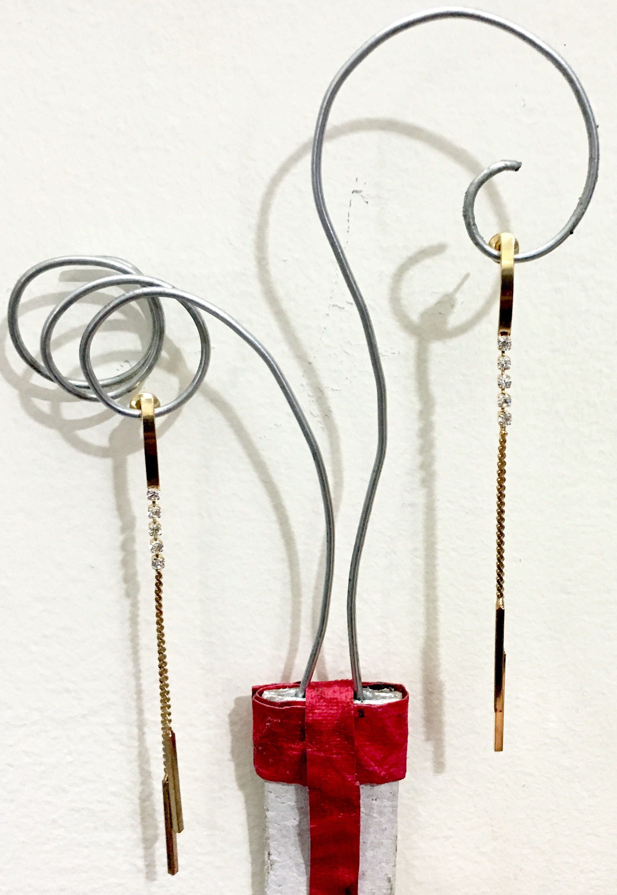 Simple Golden Party Drop Earrings