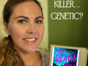 Books with Brittani holds her Kobo eReader showing the book cover of V.A. Vazquez's "The Death Row Club"